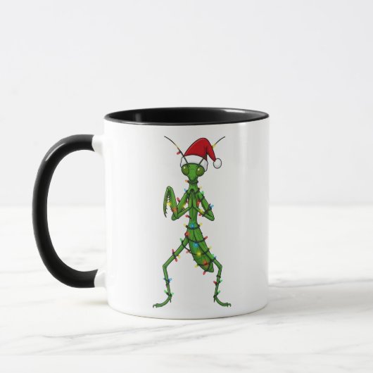 Bidsprinkhaan Kerstvakantie Insect Mok (Links)