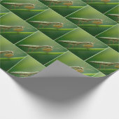 bidsprinkhaan op gras cadeaupapier (Hoek)
