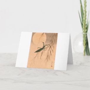 Bidsprinkhanen en de Japanse Kunst c. 1800s van de Kaart