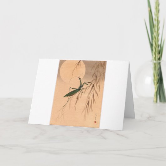 Bidsprinkhanen en de Japanse Kunst c. 1800s van de Kaart (Voorkant)