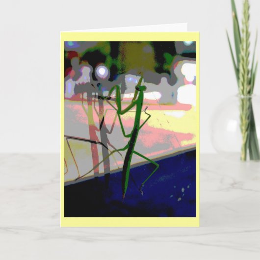 Bidsprinkhanen Kaart (Voorkant)