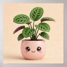 Bidsprongplant Kawaii Kamerplant Poster