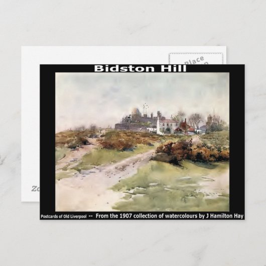Bidston Hill, bij Birkenhead, Wirral. Briefkaart (Voorkant / Achterkant)