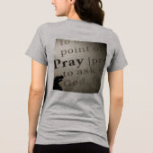 ''Bidt Altijd'' Tri-Blend Shirt (Achterkant)