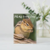 Bidt Elke Dag Eekhoorn Briefkaart (Staand voorkant)