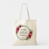 Bidt zonder ophouden tote bag (Achterkant)