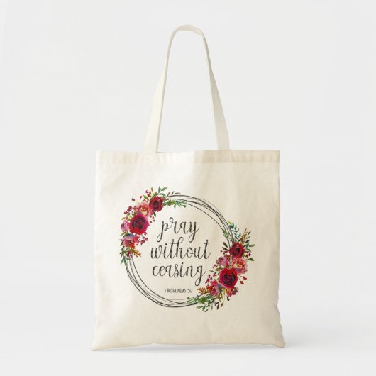 Bidt zonder ophouden tote bag (Voorkant)