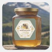 Bie-etiket voor Pure Honing Sticker