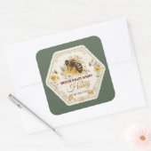 Bie-etiket voor Pure Honing Sticker (Envelop)