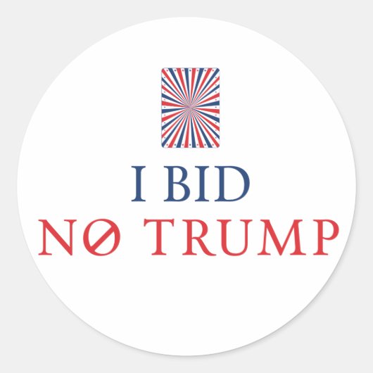 Bied Geen Trump-Sticker Ronde Sticker (Voorkant)