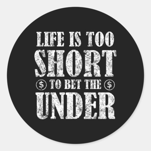 Bied online gokken op sportweddenschappen ronde sticker (Voorkant)