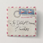 Bied uzelf vierkante button 5,1 cm (Voorkant)