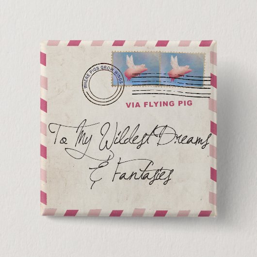 Bied uzelf vierkante button 5,1 cm (Voorkant)