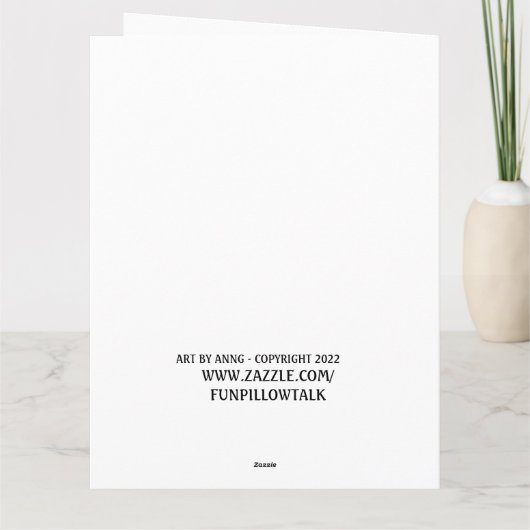 BIEDDAGKAART, MAAR FUNNY GEMONNEERD KAART (Achterkant)