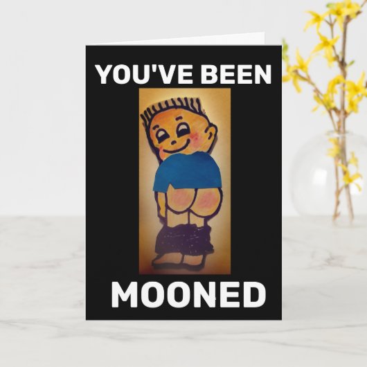 BIEDDAGKAART, MAAR FUNNY GEMONNEERD KAART (Gele Bloem)