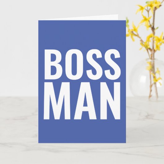 BIEDDAGKAARTEN VOOR DE BOSS! BOSS-MAN KAART (Gele Bloem)