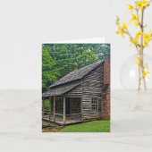 BIEDDAGKAARTEN VOOR FOTOGRAFIE VAN CABIN HISTORIC KAART (Gele Bloem)