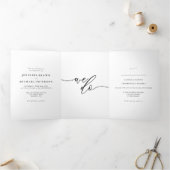 Bieden Formele Witte Schone Eenvoudig Drieluik Kaart (Binnen)