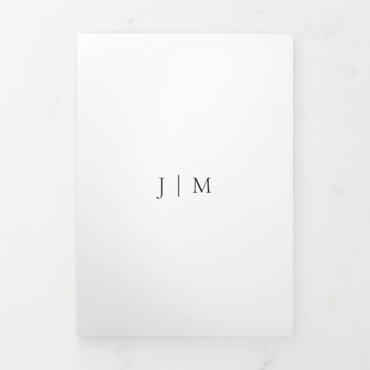 Bieden Formele Witte Schone Eenvoudig Drieluik Kaart (Cover)