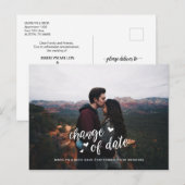 Bieden Foto uitstel, Cute Change of Date Briefkaart (Voorkant / Achterkant)