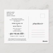 Bieden Foto uitstel, Cute Change of Date Briefkaart (Achterkant)