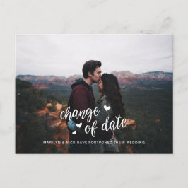 Bieden Foto uitstel, Cute Change of Date Briefkaart