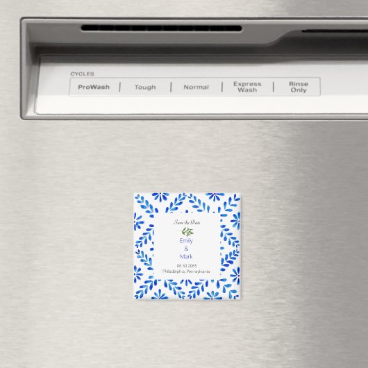 Bieden Magnet Mediterranean Blue op de datum. (Insitu (Vaatwasser))