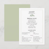 Bieden met details Gastinformatie-afsluitkaart Informatiekaartje (Voorkant / Achterkant)