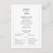 Bieden met details Gastinformatie-afsluitkaart Informatiekaartje (Voorkant)