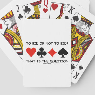 Bieden of niet bieden? Dat is de vragenbrug Pokerkaarten