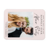 Bieden Ontvangst Foto Roze sparen de datum Magneet (Horizontaal)