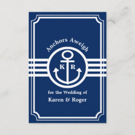 Bieden op een boot - Anchors Aweigh RSVP Kaartje