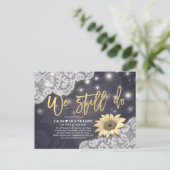 Bieden uitstel van de bruiloft. We doen nog steeds Aankondigingskaart (Staand voorkant)