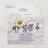 Bieden uitstel van de bruiloft. We doen nog steeds Aankondigingskaart (Voorkant / Achterkant)