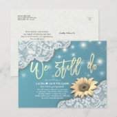 Bieden uitstel van de bruiloft. We doen nog steeds Aankondigingskaart (Voorkant / Achterkant)