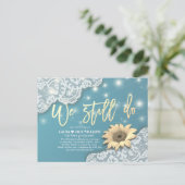 Bieden uitstel van de bruiloft. We doen nog steeds Aankondigingskaart (Staand voorkant)