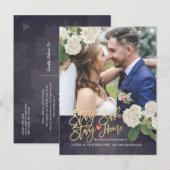 Bieden Uitstel Verblijf thuis Verblijf Veilige bra Aankondigingskaart (Voorkant / Achterkant)