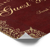 Bieden van Bourgogne Gold alstublieft ons gastboek Poster (Hoek)