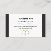 Bieden van bruidsbanden met zwarte strepen visitekaartje (Voorkant)