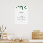 Bieden van bruiloft onze favoriete tijdlijn Specia Poster (Keuken)