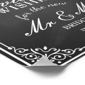 Bieden van een bruiloft en wensen de nieuwe heer e poster (Hoek)