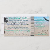 Bieden van een instapkaart opslaan van de datum va save the date (Voorkant)