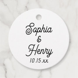 Bieden van Elegant Script Typografie Zwart-wit Bedankjes Labels