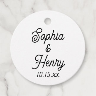 Bieden van Elegant Script Typografie Zwart-wit Bedankjes Labels