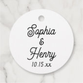 Bieden van Elegant Script Typografie Zwart-wit Bedankjes Labels (Achterkant)