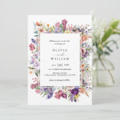 Bieden van Floral Garden QR-code in één keer Kaart (Staand voorkant)