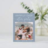 Bieden van foto Dusty Blue, gelukkig altijd na een Uitnodiging Briefkaart (Staand voorkant)