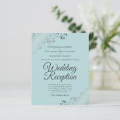 Bieden van geld en Blauwgroen lacy BUDGET Weddensc (Staand voorkant)