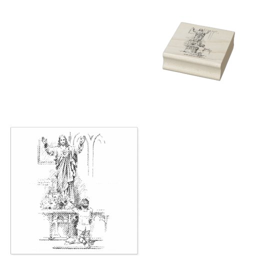 Bieden van kinderen rubberstempel (Gestempeld)