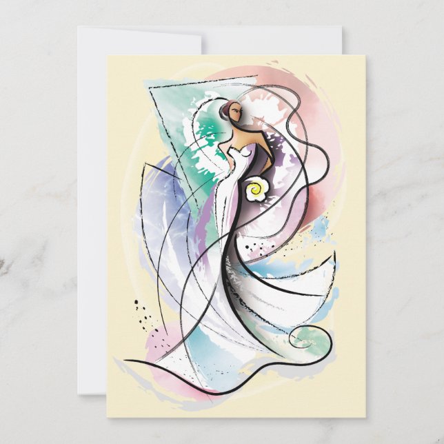 Bieden van mooie bruidvectorkunst (Voorkant)